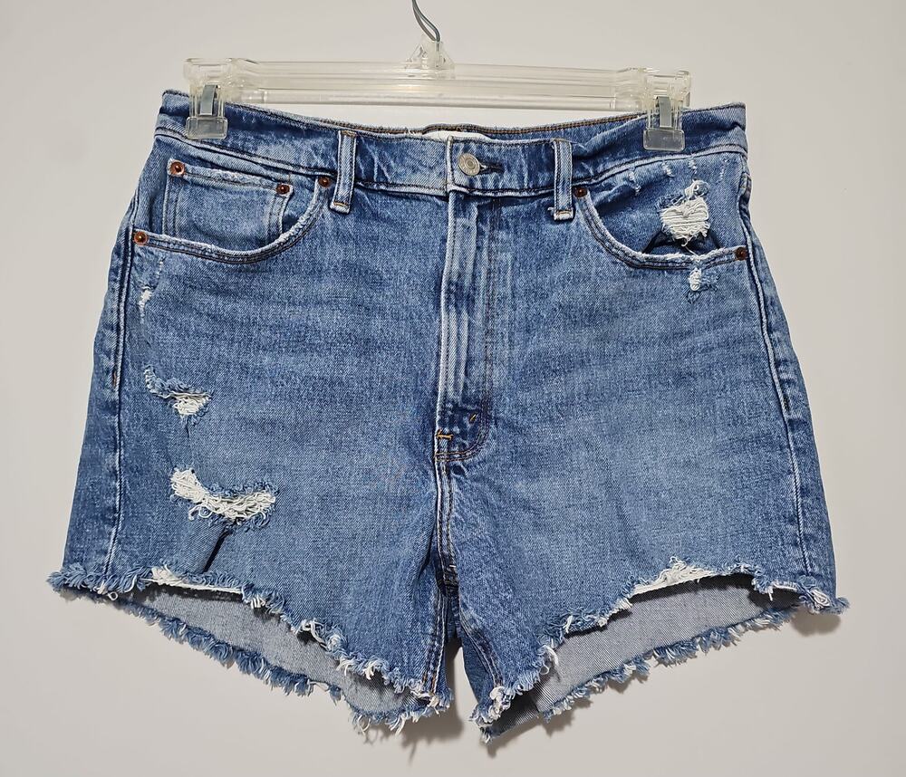 Abercrombie & Fitch Mom Short Womens 30 / 10 Denim High Rise 4" Inseam